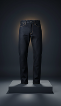 Museum Black selvedge straight-leg jeans