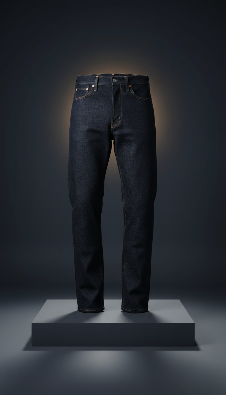 Museum Black selvedge straight-leg jeans