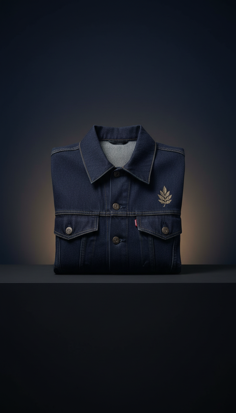 Deep Indigo archival trucker jacket